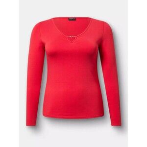 NWT Torrid Heart Ring Long Sleeve Top Size 1X or 14-16 Plus